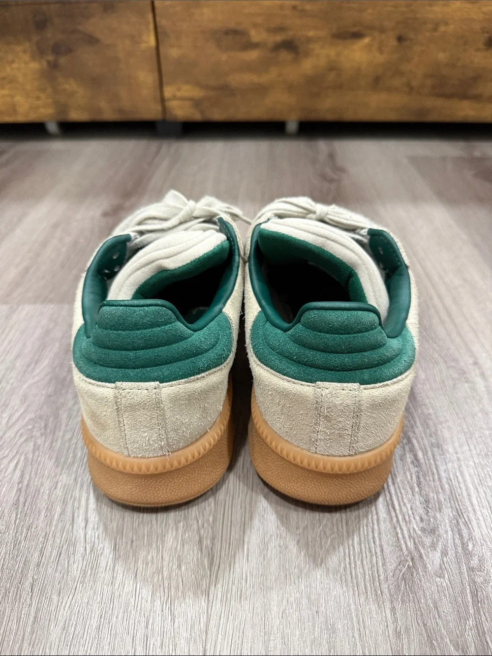 adidas Men’s Suede Sneakers in Cream, Green & Gum